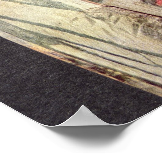 Haida 'Thunderbird' statue (painted wood) Poster (Ecke)