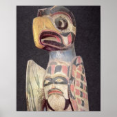 Haida 'Thunderbird' statue (painted wood) Poster (Vorne)