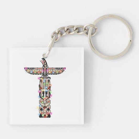 Haida Thunderbird Symbolism Haida Nation Nation Na Schlüsselanhänger (Rückseite)