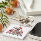 Haida Thunderbird Symbolismus Ornament Ziel Christ Schlüsselanhänger (Vorderseite rechts)