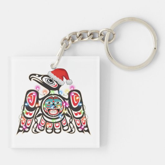 Haida Thunderbird Symbolismus Ornament Ziel Christ Schlüsselanhänger (Rückseite)