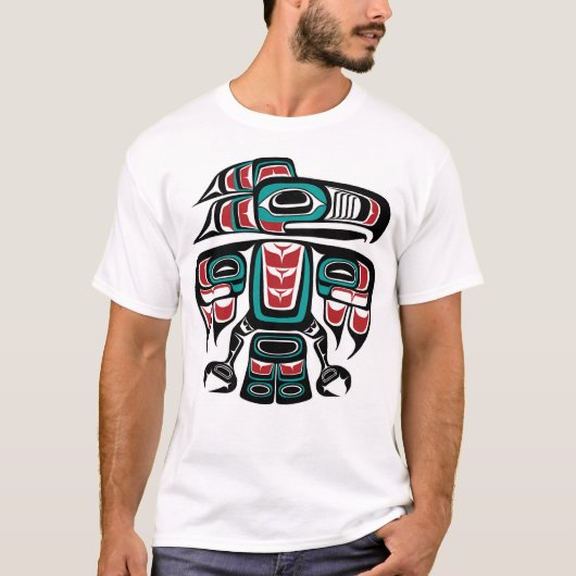 Haida Tlingit Native Raven T-Shirt (Vorderseite)