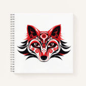 Haida Tlingit Native Totem Wolf Notizblock (Vorderseite)