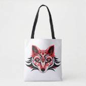 Haida Tlingit Native Totem Wolf Tasche (Vorderseite)
