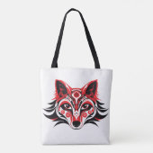 Haida Tlingit Native Totem Wolf Tasche (Rückseite)