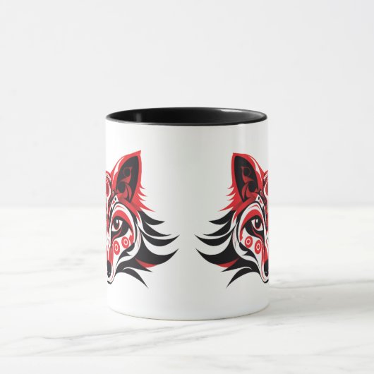 Haida Tlingit Native Totem Wolf Tasse (Zentrum)