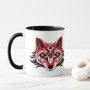 Haida Tlingit Native Totem Wolf Tasse