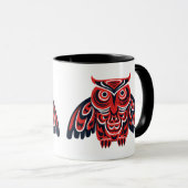 Haida Tlingit Uhu Tasse (VorderseiteRechts)