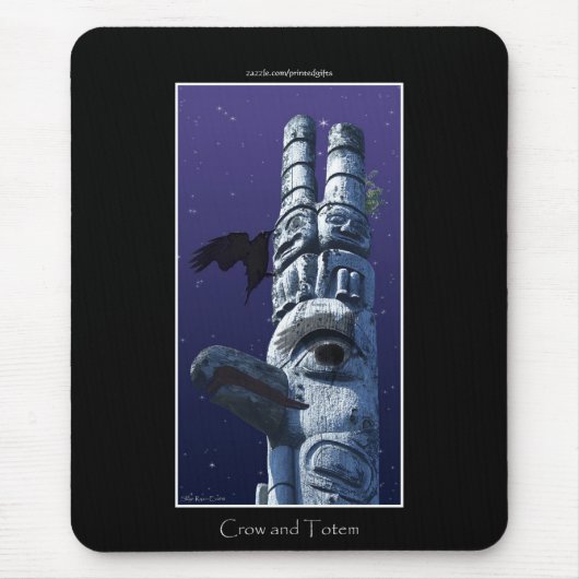 Haida Totem Totem Pole & Crow Mousepad (Vorne)