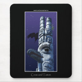 Haida Totem Totem Pole & Crow Mousepad