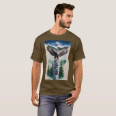 Haida Totem und Bald Eagle T-Shirt (Vorne ganz)