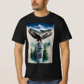 Haida Totem und Bald Eagle T-Shirt (Vorderseite)