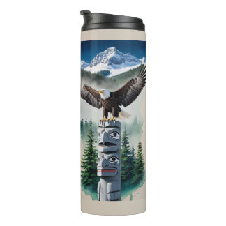 Haida Totem und Bald Eagle Thermosbecher