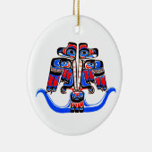 Haida Tribal Double Thunderbird Native American Keramik Ornament (Rechts)