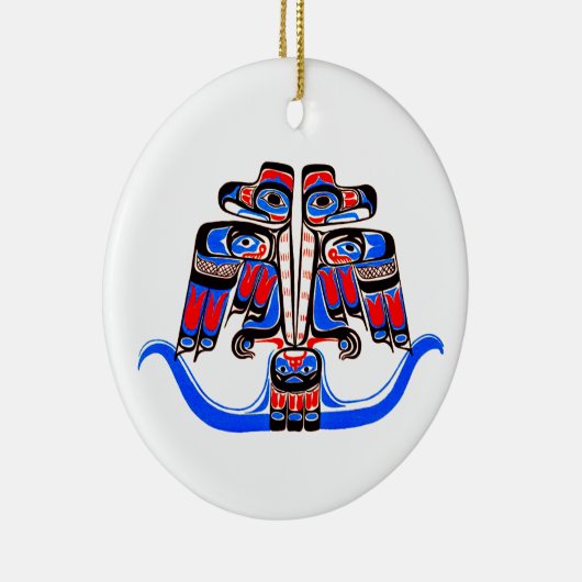 Haida Tribal Double Thunderbird Native American Keramik Ornament (Rechts)