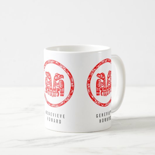 Haida Tribal Indianeradler Kaffeetasse (VorderseiteRechts)