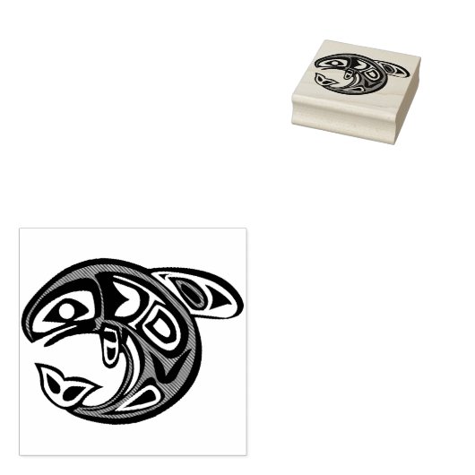 Haida Whale Rubber Briefmarke Gummistempel (Stempel)