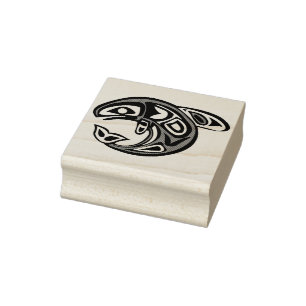 Haida Whale Rubber Briefmarke Gummistempel