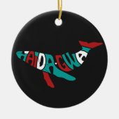 Haida Whale Ureinwohner Pride Haida mens Geschenki Keramik Ornament (Vorne)