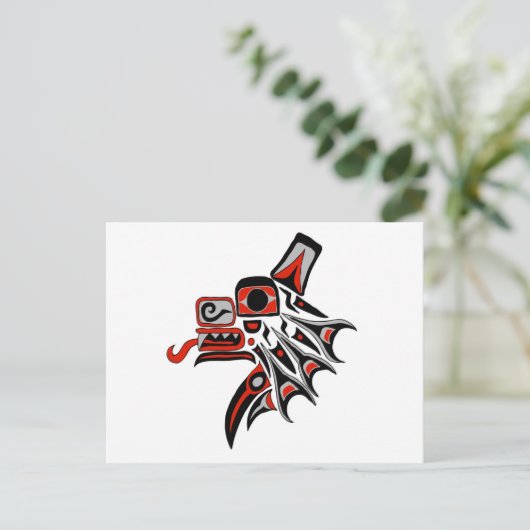 Haida Wolf 2012 Postkarte (Stehend Vorderseite)