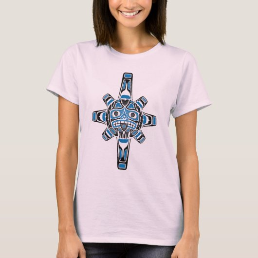 Haidasun-Maske, blau T-Shirt (Vorderseite)
