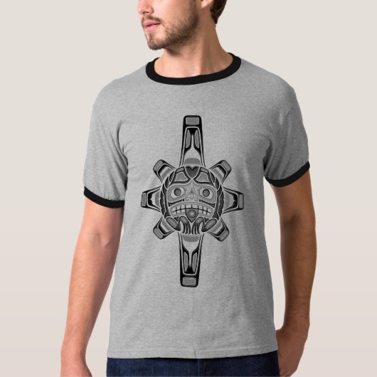 Haidasun-Maske, grau T-Shirt (Vorderseite)