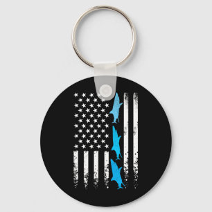 Haie 4. Juli American Flag Boys Kids Men Ret Schlüsselanhänger
