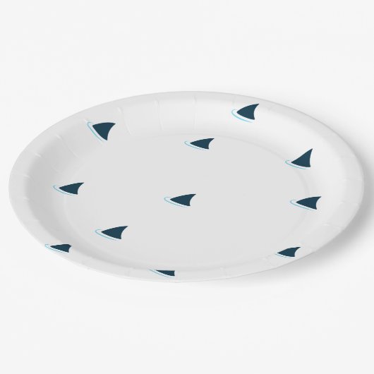 Haie Aufmerksamkeit! Papierplatte Pappteller (Schrägansicht)