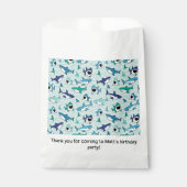 Haie Birthday Party Blue Geschenktütchen (Vorderseite)