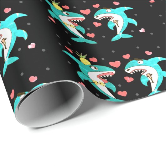 Haie Black Geschenkpapier (Rolleneckpunkt)