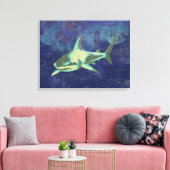 Haie, blaue Tiere Leinwanddruck (Insitu (Wohnzimmer))