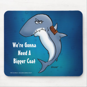 Haie brauchen einen größeren Mantel Lustiger blaue Mousepad