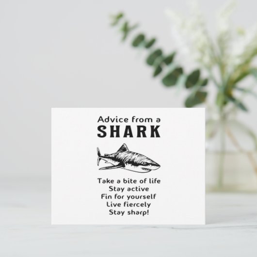 Haie Fisch Seehai Fin Cool Ocean Funny Gift Postkarte (Stehend Vorderseite)