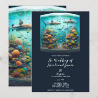 Haie & Fische Aquatische Aquarell Aquarium Hochzei