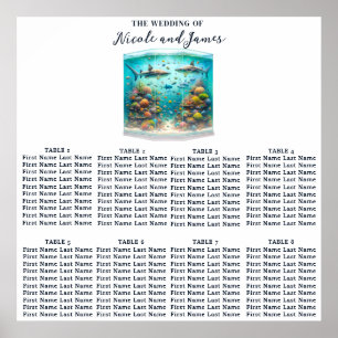 Haie & Fische Aquatische Wasserfarbe Sitz Sitzplat Poster