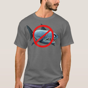 Haie Hai aus rotem Kreis Nr. T-Shirt
