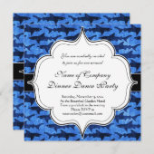 Haie im tiefen blauen Meer Einladung (Vorne/Hinten)