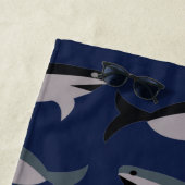 Haie in der Ozeanmonogramm Strandtuch (Beispiel)