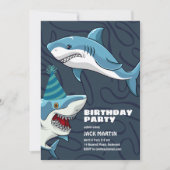 Haie in verschleierten Themengeburtstag Einladung (Vorderseite)