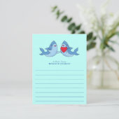 Haie Kid's Niedliche Kawaii-Flachstationskarte Dankeskarte (Stehend Vorderseite)