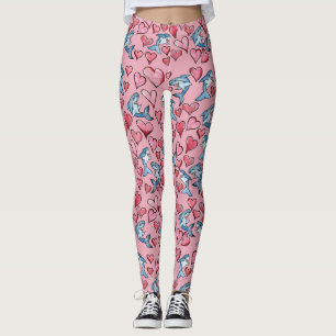 Haie lieben Niedliche Haie und Herz Leggings