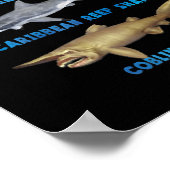 Haie liebt 21 Arten von Haien Poster (Ecke)