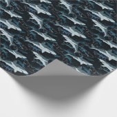 Haie, Meere, Meer, Fische, Raubfische, Tiere, Kief Geschenkpapier (Ecke)