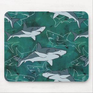 Haie, Meere, Meer, Fische, Raubfische, Tiere, Kief Mousepad