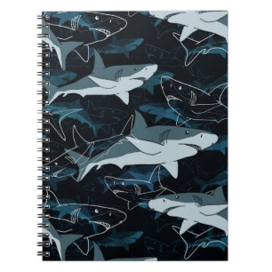 Haie, Meere, Meer, Fische, Raubfische, Tiere, Kief Notizblock