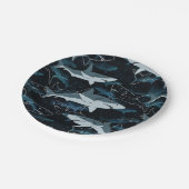 Haie, Meere, Meer, Fische, Raubfische, Tiere, Kief Pappteller (Schrägansicht)