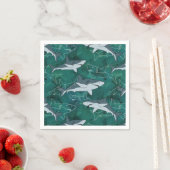 Haie, Meere, Meer, Fische, Raubfische, Tiere, Kief Serviette (Beispiel)