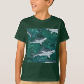 Haie, Meere, Meer, Fische, Raubfische, Tiere, Kief T-Shirt (Vorderseite)