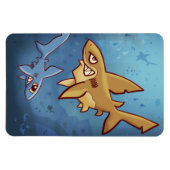 Haie mit Gritted Teeth Magnet (Horizontal)
