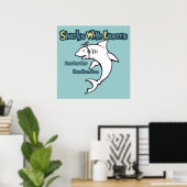 Haie mit Lasern Poster (Heimbüro)